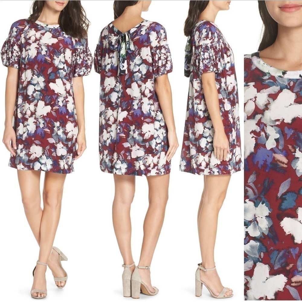 French Connection Dreda Floral Short Sleeve Shift dress Size 6